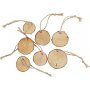 Planches en bois avec ficelle - 7 pcs