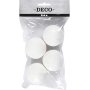 Boules de flirt - blanches - 50 mm - 4 pcs