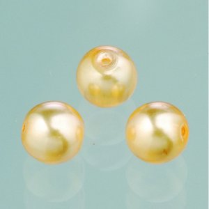 Perles de verre cire brillante 6 mm - vanille 40 pcs. Perles de verre cire brillante 6 mm - vanille 40 pcs.