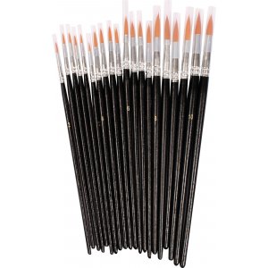 Set de pinceaux synthétiques ronds - 5 tailles - 20 pcs Set de pinceaux synthétiques ronds - 5 tailles - 20 pcs