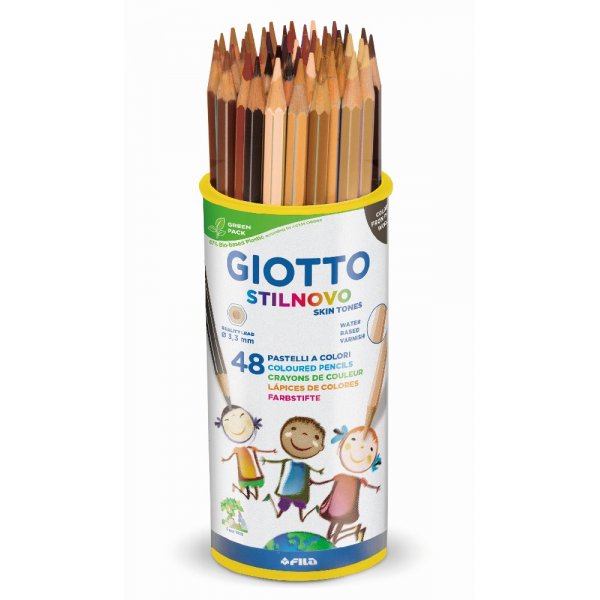 Crayons de couleur Stilnovo couleur peau - 12x4 couleurs