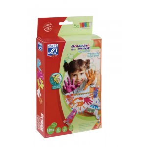 Set de peinture au doigt L&B peps - 5x80 ml Set de peinture au doigt L&B peps - 5x80 ml