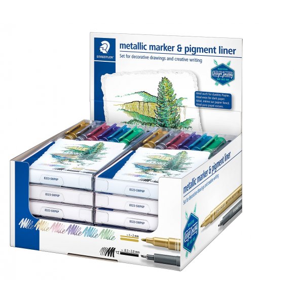 Marqueurs mtalliques - 6 couleurs