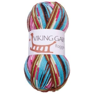 Fil Viking Raggen 150g - Marron/blanc/bleu (740) Fil Viking Raggen 150g - Marron/blanc/bleu (740)