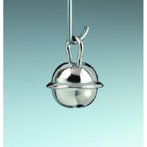 Petites cloches rondes 9 mm - couleur argent, paquet de 10 Petites cloches rondes 9 mm - couleur argent, paquet de 10