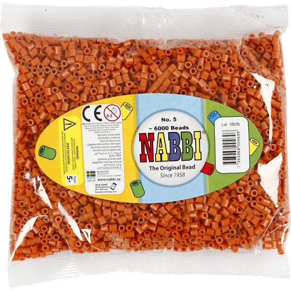 Perles tube - marron caramel (32254) - moyen - 6000 pcs