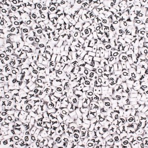 Perles lettres, Ø 7 mm, Å,Ä,Ö,Æ,Ø 300 pcs Perles lettres, Ø 7 mm, Å,Ä,Ö,Æ,Ø 300 pcs