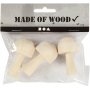 ponge en bois - D2,9 cm - H5,2 cm - 3 pcs