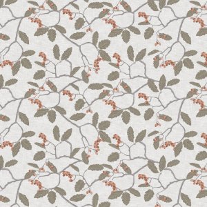 Toile cire PVC Brindille - Lin/Vert