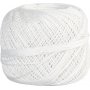 Fil de coton merceris - blanc - 20 g