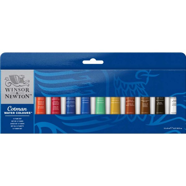 Peinture aquarelle W&N Cotman Tuber - Set de peinture 12 couleurs