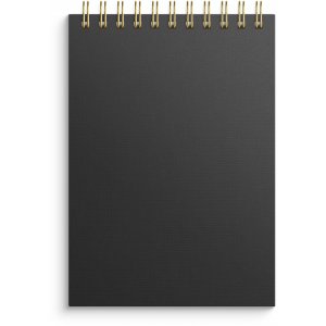 Cahier à spirale noir A6 ligné Cahier à spirale noir A6 ligné