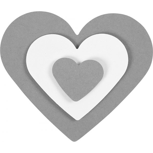 Perforateurs couche sur couche - Coeurs larges - 3 pcs