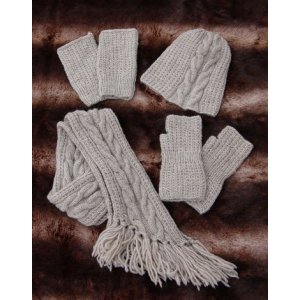 Patron de tricot - Bonnet, écharpe, jambières et chauffe-pouls Patron de tricot - Bonnet, écharpe, jambières et chauffe-pouls