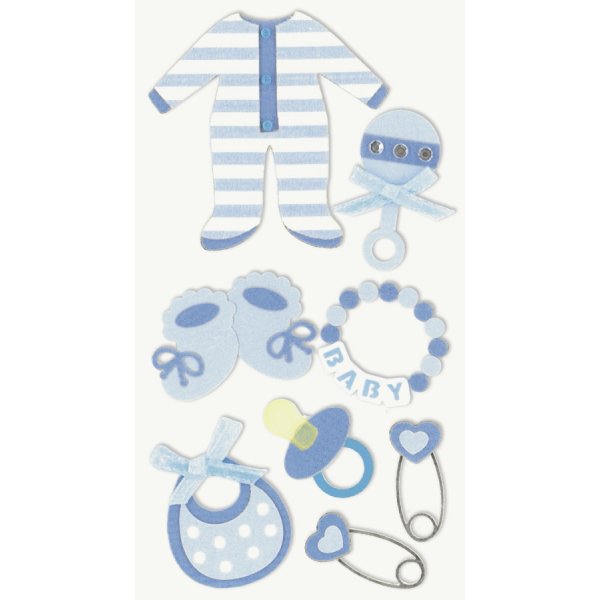 Mlange d\\\'autocollants - Bb - bleu