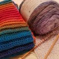 Image client Fil Viking Nordlys 100g - Bleu/rouille/rouge (949)
