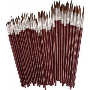 Set de pinceaux aquarelle - 6 tailles - 72 pcs Set de pinceaux aquarelle - 6 tailles - 72 pcs