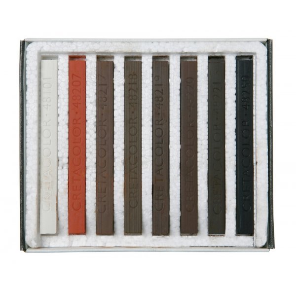Crayon Pastel Cretacolor Marron/Rouge - 8 crayons