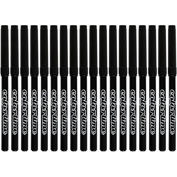 Crayons Colortime - noirs - 2 mm - 18 pcs Crayons Colortime - noirs - 2 mm - 18 pcs