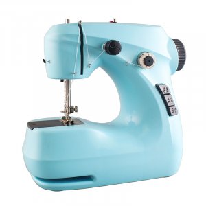Mini machine à coudre avec pédale et éclairage LED FHSM-211 bleue Mini machine à coudre avec pédale et éclairage LED FHSM-211 bleue