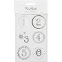 Numros de calendrier - argent - blanc - 4 feuilles