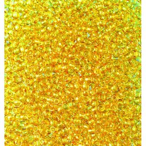 Rocailles transparentes - topaze claire Rocailles transparentes - topaze claire
