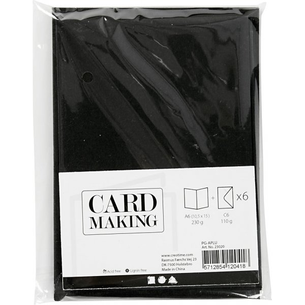 Cartes et enveloppes - noir - 11,5 x 16,5 cm - 4 sets Cartes et enveloppes - noir - 11,5 x 16,5 cm - 4 sets