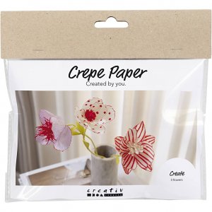 Mini kit de papier crépon à faire soi-même - Fleurs, couleurs pastel Mini kit de papier crépon à faire soi-même - Fleurs, couleurs pastel
