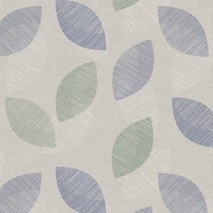 Toile cirée PVC Ellipse - Bleu/Vert Toile cirée PVC Ellipse - Bleu/Vert