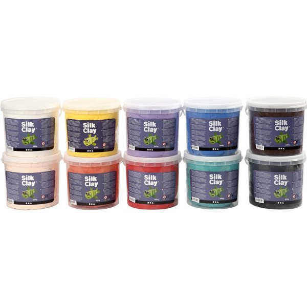 Silk Clay - couleurs mlanges - 10 x 650 g
