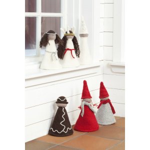 Patron tricot - Train en feutrine, Pères Noël et Bonhomme en pain d'épices Patron tricot - Train en feutrine, Pères Noël et Bonhomme en pain d'épices