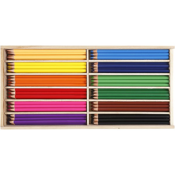Crayons de couleur - 3 mm - couleurs mlanges - 144 pcs