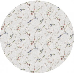 Boucle ronde en toile cirée PVC - Bleu/Rouge Boucle ronde en toile cirée PVC - Bleu/Rouge