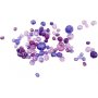 Perles en plastique  facettes Harmony - mixtes - violet - 45 g