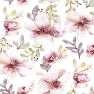 Toile cirée à motif aquarelle - Rose Toile cirée à motif aquarelle - Rose