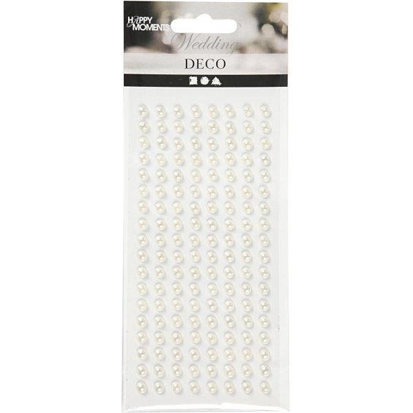 Demi-perles - blanches - 144 pcs