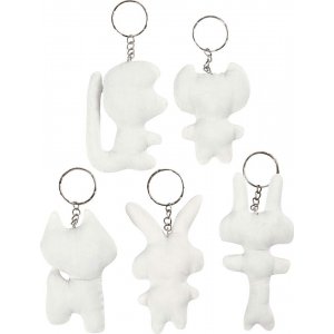 Figurines textiles avec porte-clés - 5 pcs Figurines textiles avec porte-clés - 5 pcs