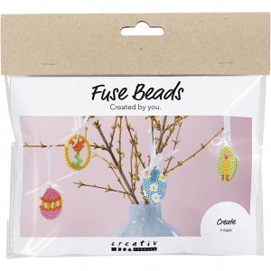 Kit de perles tubulaires miniatures à faire soi-même - Décorations suspendues en forme d'?ufs - couleurs assorties Kit de perles tubulaires miniatures à faire soi-même - Décorations suspendues en forme d'?ufs - couleurs assorties