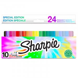 Ensemble de stylos fibre Sharpie Permanent Market - Paquet de 24 - Couleurs assorties Ensemble de stylos fibre Sharpie Permanent Market - Paquet de 24 - Couleurs assorties