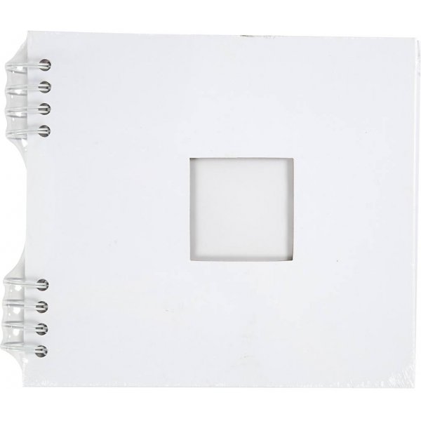 Scrapbook avec spirale - blanc - 20 x 20 cm