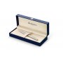 Stylo bille Waterman Hmisphre - Acier inoxydable Garniture Dore - Bleu Moyen