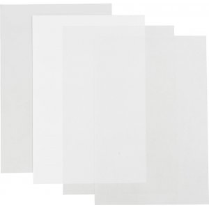 Feuille plastique rétractable - Transparent brillant - Transparent mat - Blanc mat - 4 feuilles Feuille plastique rétractable - Transparent brillant - Transparent mat - Blanc mat - 4 feuilles