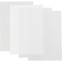 Feuille plastique rtractable - Transparent brillant - Transparent mat - Blanc mat - 4 feuilles