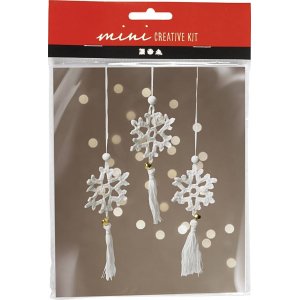 Mini Kit DIY Crochet - blanc - Flocons de neige Mini Kit DIY Crochet - blanc - Flocons de neige