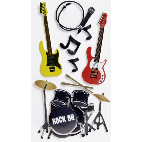 Mlange d\\\'autocollants - Groupe de rock