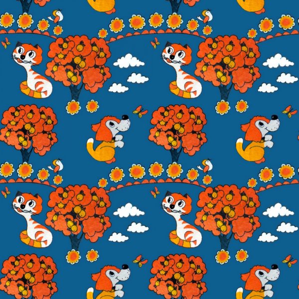 Tricot  motifs 150 cm - Vacances d't Bleu