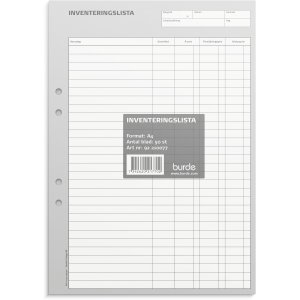 Liste d'inventaire - A4 Liste d'inventaire - A4