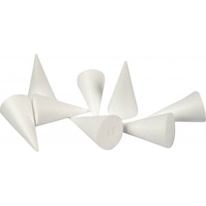 Cônes en polystyrène - blanc - Ø5,5 cm - 50 pcs Cônes en polystyrène - blanc - Ø5,5 cm - 50 pcs
