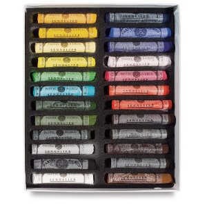 Coffret de 24 crayons pastel tendre Sennelier - Présentation Coffret de 24 crayons pastel tendre Sennelier - Présentation