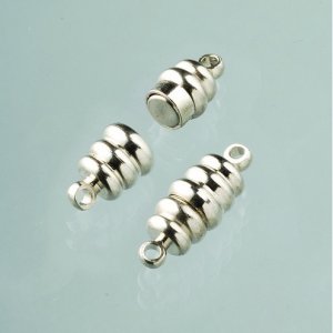 Serrure magnétique 20 mm - argentée 2 pièces en forme d'olive, extra forte Serrure magnétique 20 mm - argentée 2 pièces en forme d'olive, extra forte
